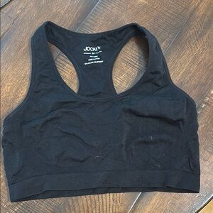 Jockey Black Sports Bra with Racerback Design